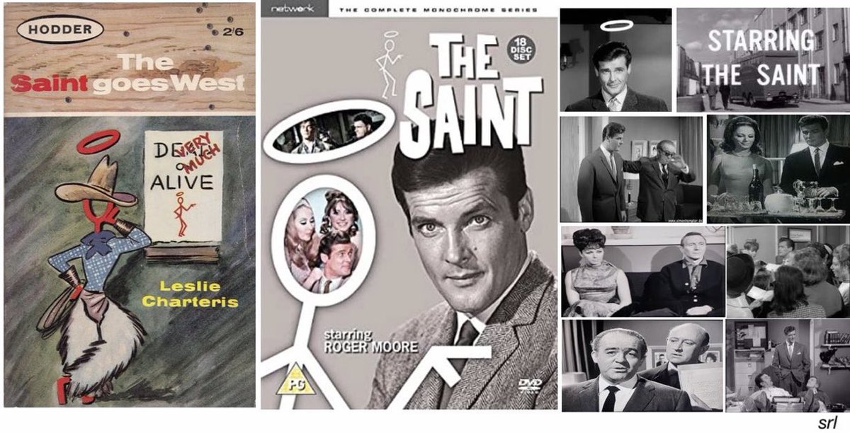 3pm TODAY on @TalkingPicsTV

From 1963, s2 Ep 2 of #TheSaint “Starring the Saint” directed by #JamesHill & written by #HarryWJunkin  

Based on a 1942  #LeslieCharteris short story📖“Hollywood” from 📖“The Saint Goes West”

🌟#RogerMoore #RonaldRadd #WensleyPithey #AlfredBurke