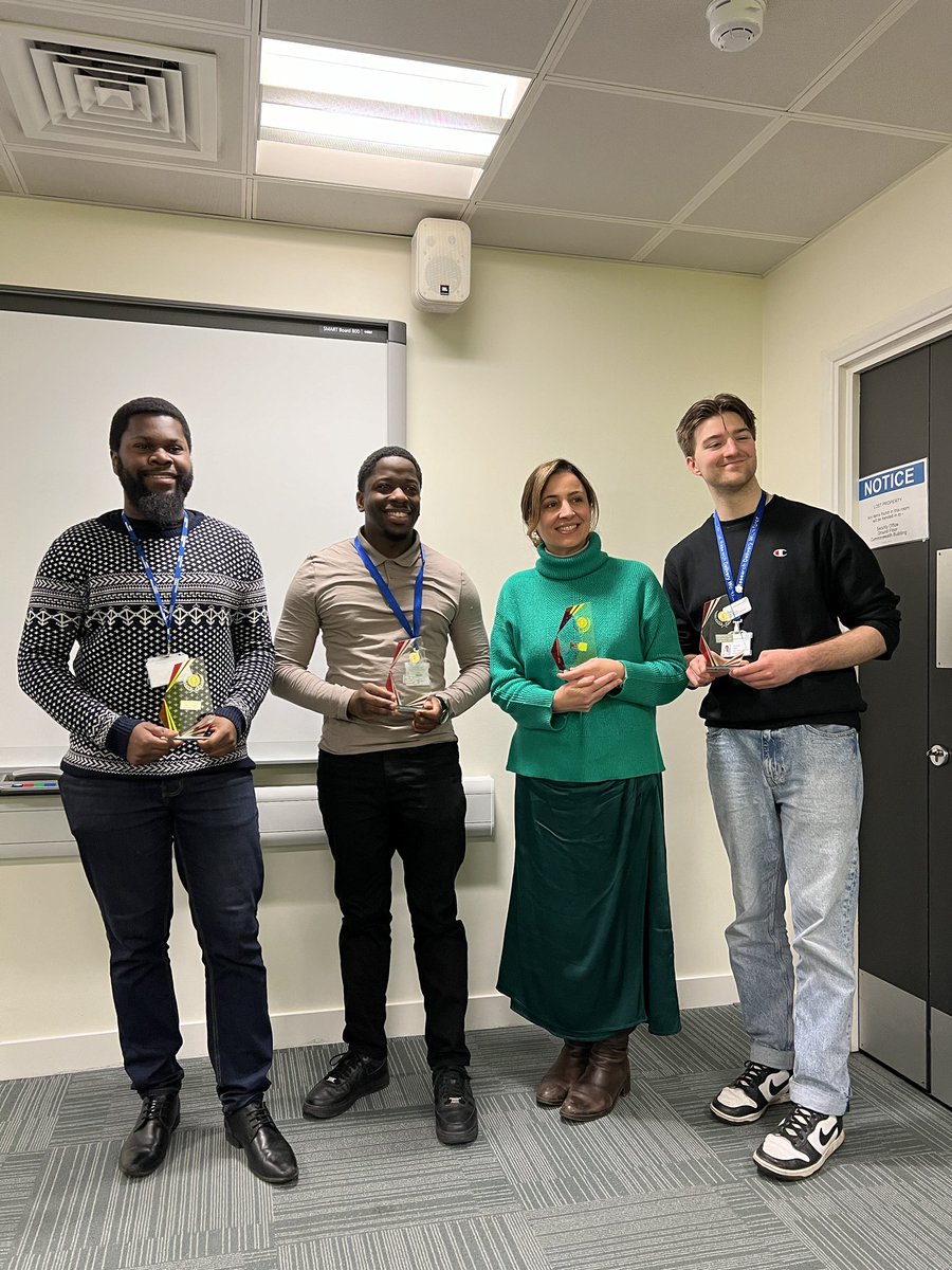 Congratulations to the winners of the Peart-Rose Research Unit End of Year Awards

A token of recognition of their excellence in 3 categories:
•ECG: Empowering, Collaboration, and Growth Award
•ICD: I Can Do It Award
•Titration: Above and Beyond Award