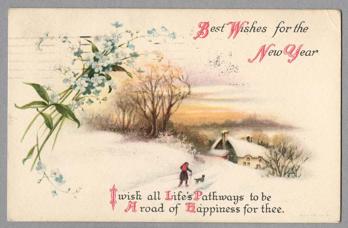 Check out these Christmas cards from our collection! 🎄 1: Christmas postcard--postmarked 1916. 2: 1910 Christmas postcard. 3: 1911 Christmas postcard. 4: 1920 Christmas postcard.