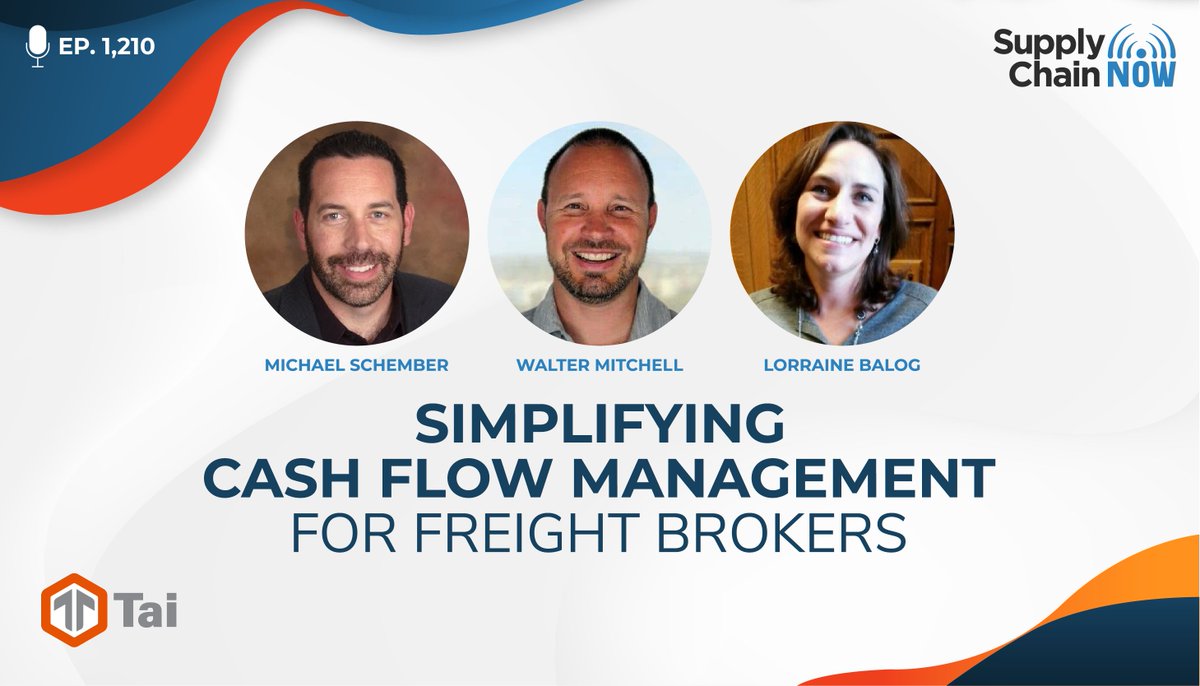 _supplychainnow's tweet image. 🔊 Dive into cash flow #optimizationstrategies with host @ScottWLuton & experts Walter Mitchell, CEO of @Tai_Software, Lorraine Balog, GM at American Group, & Michael Schember, CEO at American Group. Streamline operations and boost #businessgrowth.
🔗: bit.ly/474gQ6c