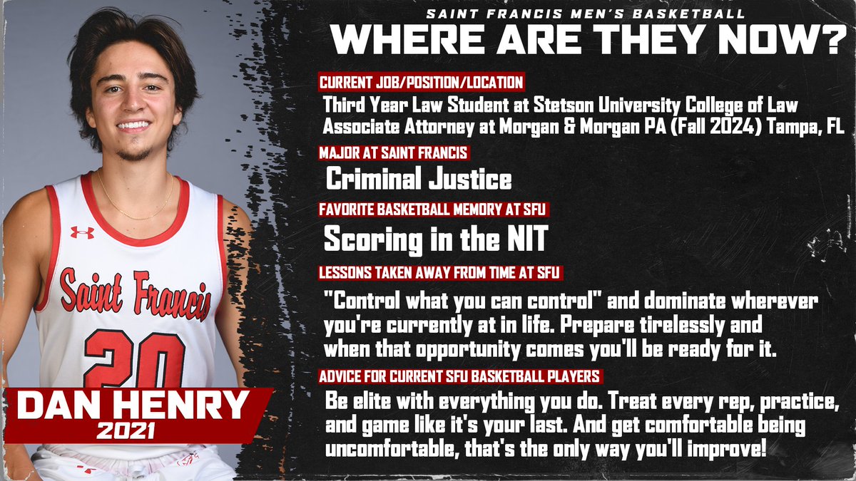 ICYMI, Dan Henry was our Where Are They Now spotlight of the game on Friday against Mount St. Mary's!

🔴⚡️🏀 | BELI⚡️VE
<a href="/dan_henry3/">Dan Henry</a>