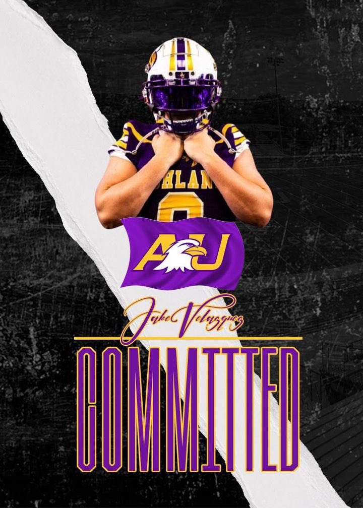 Jake Velazquez (@jakevelazquez3) on Twitter photo Extremely blessed to say that I will be furthering my academic and football career at Ashland University! #goeagles #AGTG 💜💛
<a href="/JimCordle63/">Jim Cordle</a> <a href="/AshlandFB/">Ashland Football</a> <a href="/FootballSFD/">DeSales Football</a> Extremely blessed to say that I will be furthering my academic and football career at Ashland University! #goeagles #AGTG 💜💛
<a href="/JimCordle63/">Jim Cordle</a> <a href="/AshlandFB/">Ashland Football</a> <a href="/FootballSFD/">DeSales Football</a>