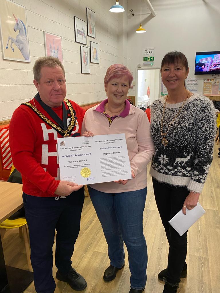 So pleased to recognise Stephanie Limond for her volunteering award at <a href="/HomeStartES/">HomeStartEastSurrey</a> presented at <a href="/Wacky__Kingdom/">Wacky Kingdom</a> an amazing venue in Redhill for families.