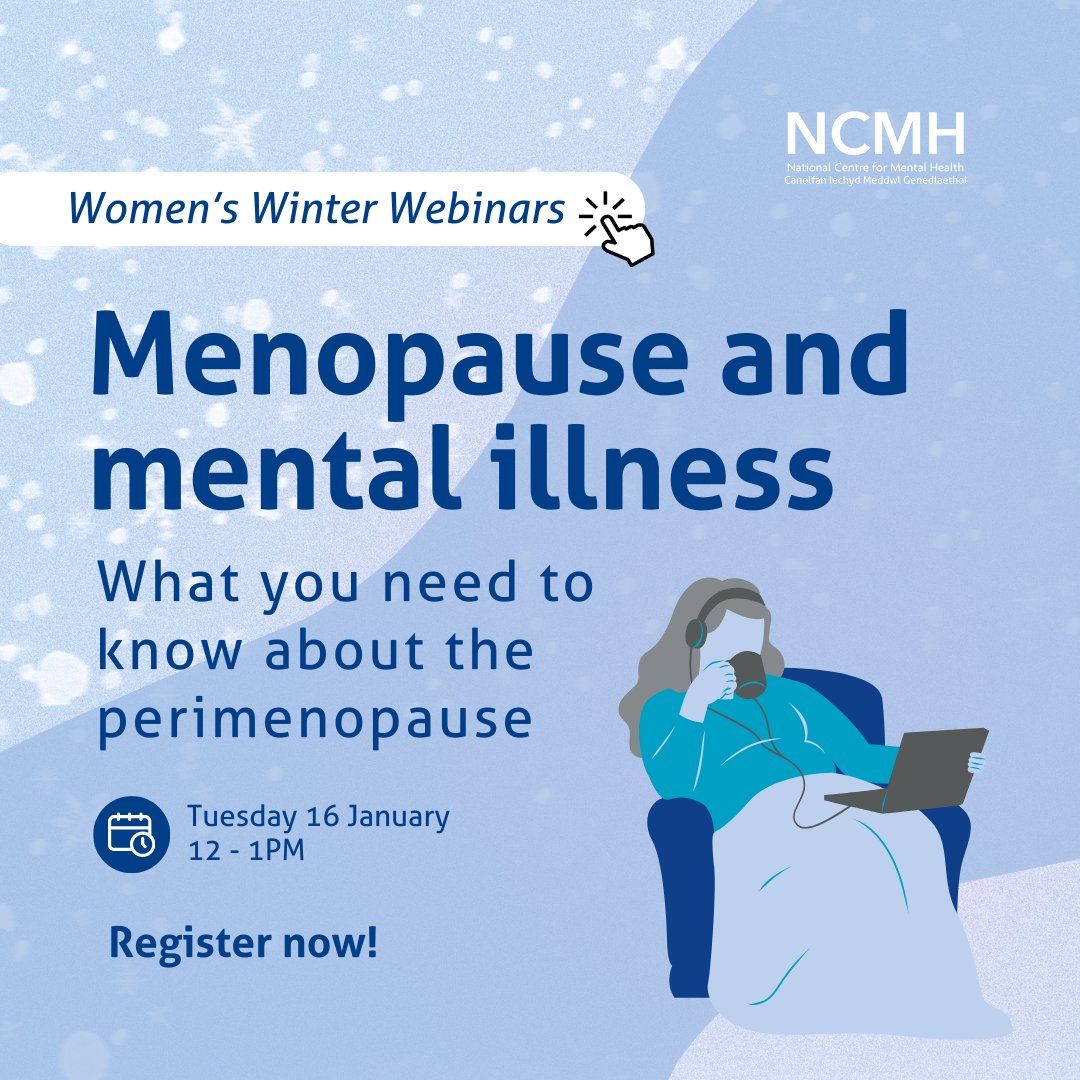 Webinar alert 🚨 We're launching a new webinar series to discuss how reproductive events can impact the mental health of women and AFAB people 🔍 Join us for the first instalment of our Women's Winter Webinar series on the menopause and mental health⬇️ bit.ly/3GOfCl6