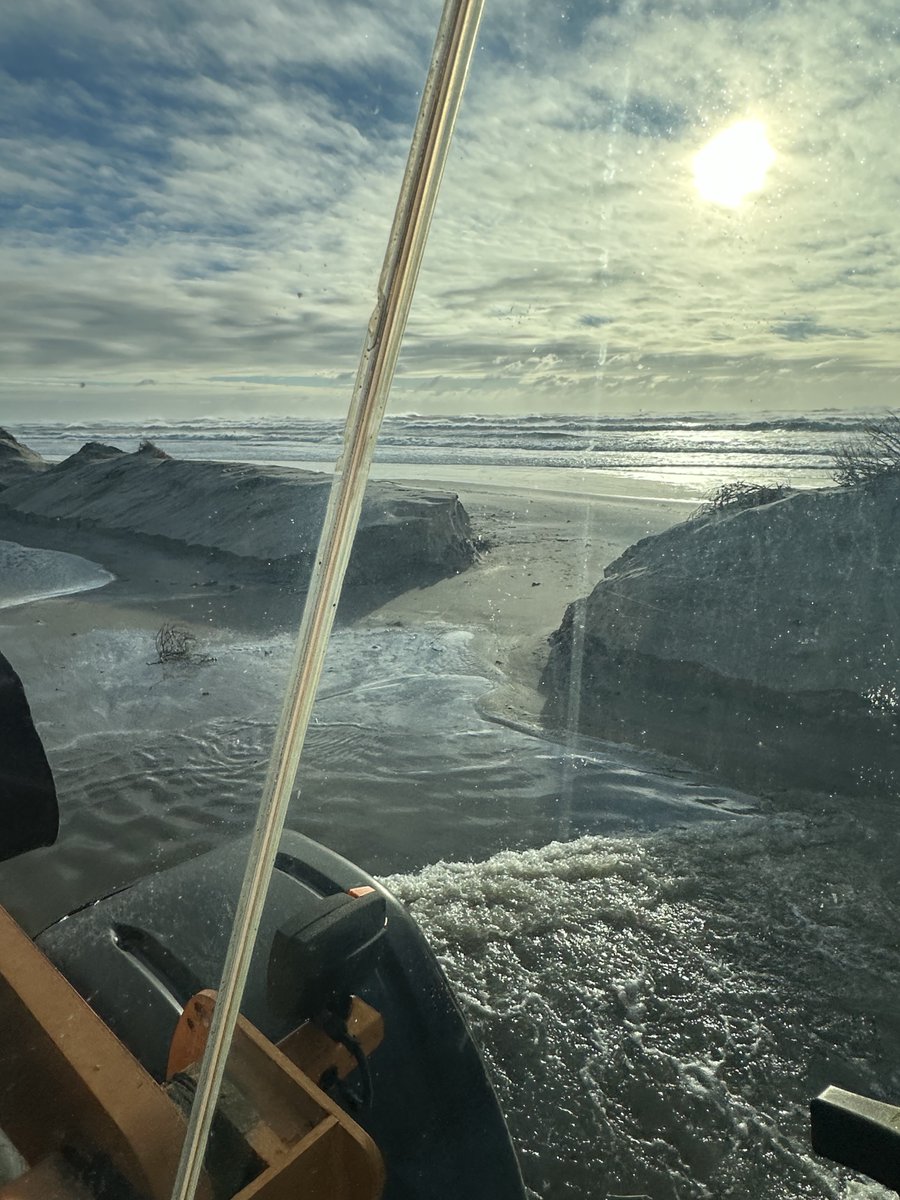 A few shots from the closed section of NC12 on the north end of Ocracoke Island. We are working to reopen this section of highway sometime later today.