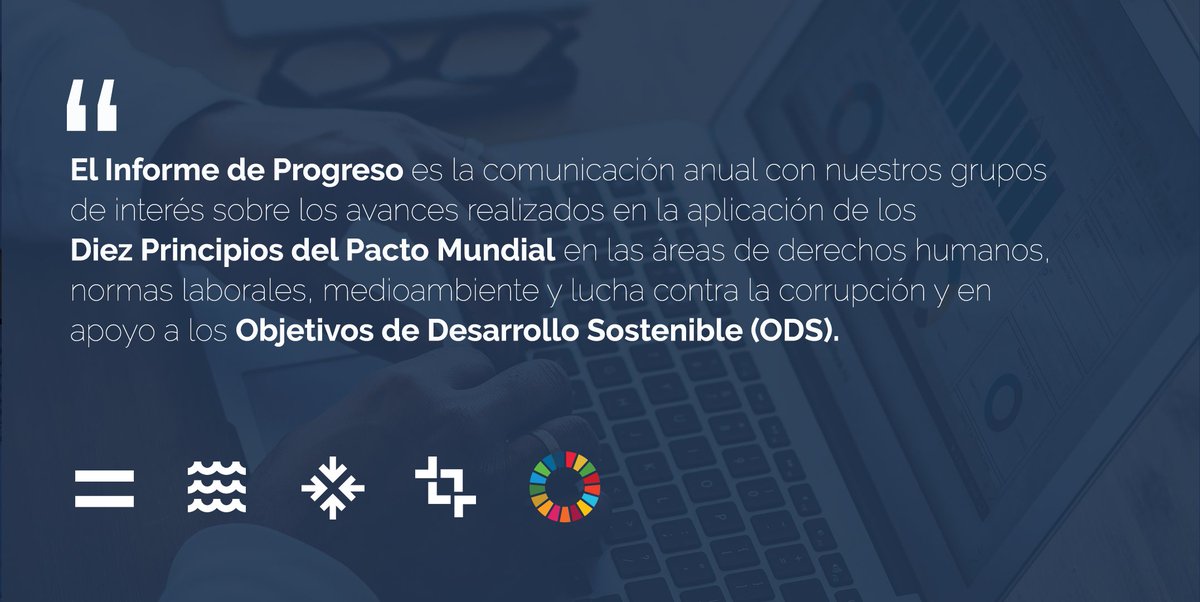 ibersyd's tweet photo. 💡 Hemos realizado con éxito el nuevo #InformedeProgreso de @PactoMundial, que tiene como objetivo facilitar a las empresas el cumplimiento de nuestra obligación anual del reporte de los 10 Principios del PM en asuntos como la #gobernanza o los #derechoshumanos, entre otros. https://t.co/bqhfEmp0se