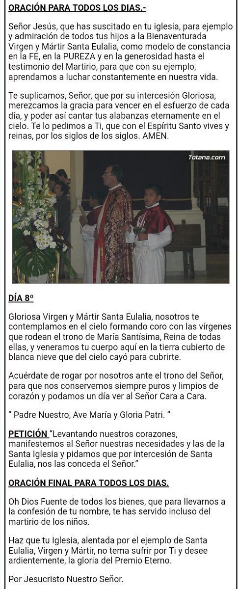 sntaeulalia's tweet photo. Hoy a las 19:00 se celebrará el penúltimo día de novena en honor a Santa Eulalia de Mérida en la parroquia de Santiago el Mayor https://t.co/wqU9y007Hk
