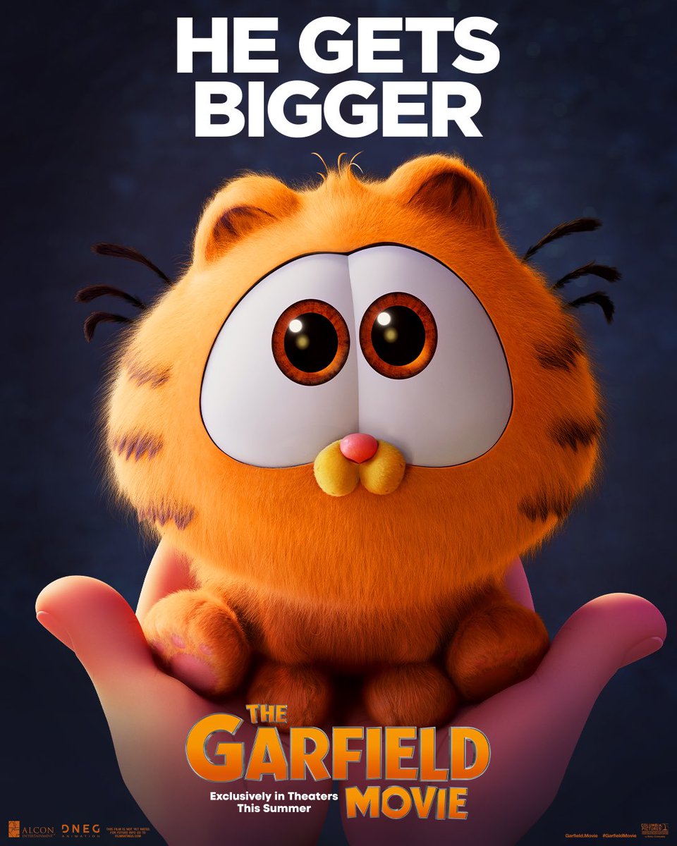 He gets bigger. And so does his story. #GarfieldMovie is exclusively in movie theaters this Summer. @GarfieldMovie