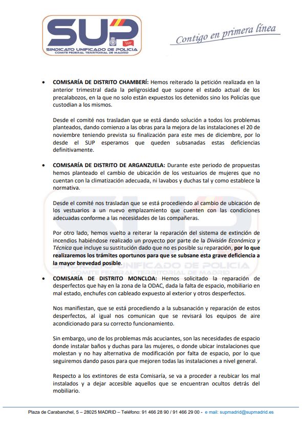 supmadrid's tweet photo. Presentes en la 4ª trimestral de #Seguridad y #SaludLaboral
Trasladamos todas #vuestras #recomendaciones y las deficencias que hemos detectado (chalecos, taser, desfibiladores...)
Ya sabes que con el #SUP Madrid siempre vas a estar respaldado
#45AñosAtúServicio⤵️ https://t.co/5XEiI1bWMH