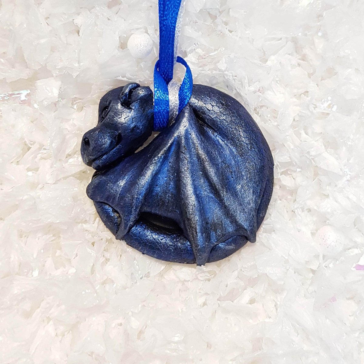 goblindreams's tweet photo. Dragon Decoration in Blue and Silver (Small Round) #christmas #handmade 
Buy here https://t.co/n89nLvS2Wf https://t.co/g8BoSuv61T