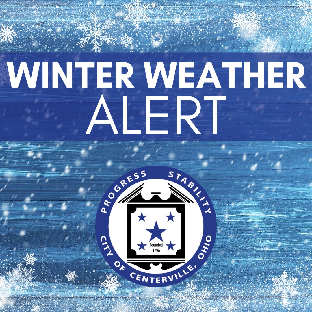 'Tis the season! ❄️ Public Works crews have salted all Centerville bridges in preparation for temperatures falling throughout the day. All our trucks are loaded and we're watching conditions and radar closely while we're under a Winter Weather Advisory.