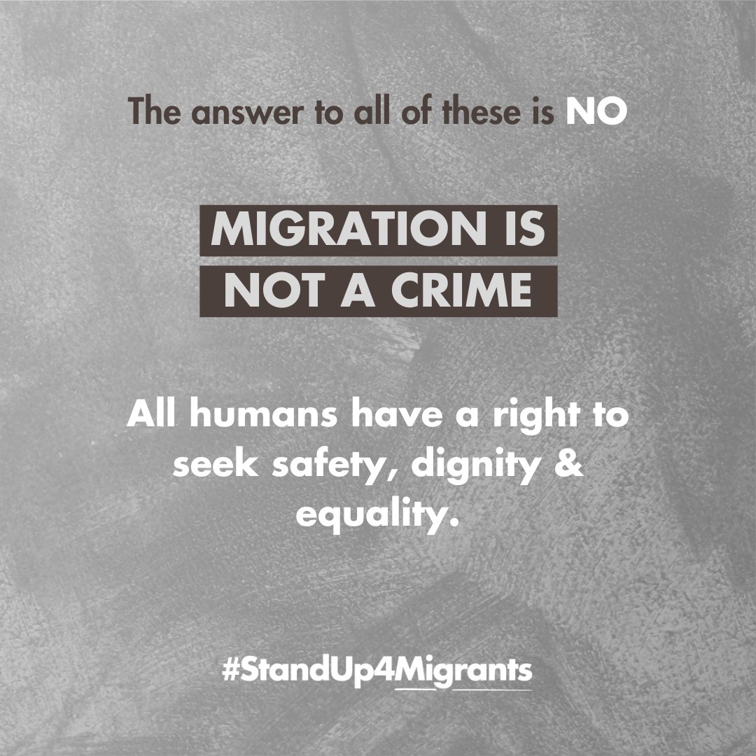 ∼280M people are migrants right now.

Too often, I've seen the unjust &amp; inexcusable denial of their rights. Opposing this discrimination &amp; upholding their rights unconditionally is vital.

Their dignity, equality &amp; safety must be ensured. #StandUp4Migrants #MigrantsDay