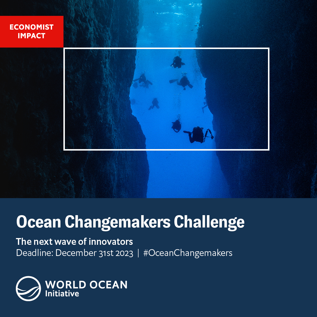 Are you working on cutting-edge solutions for a sustainable ocean economy? Apply to be an Ocean Changemaker and showcase your ideas on a global stage. Deadline for applications is December 31st. Winners announced at the World Ocean Summit. econimpact.co/6G #Oceansummit