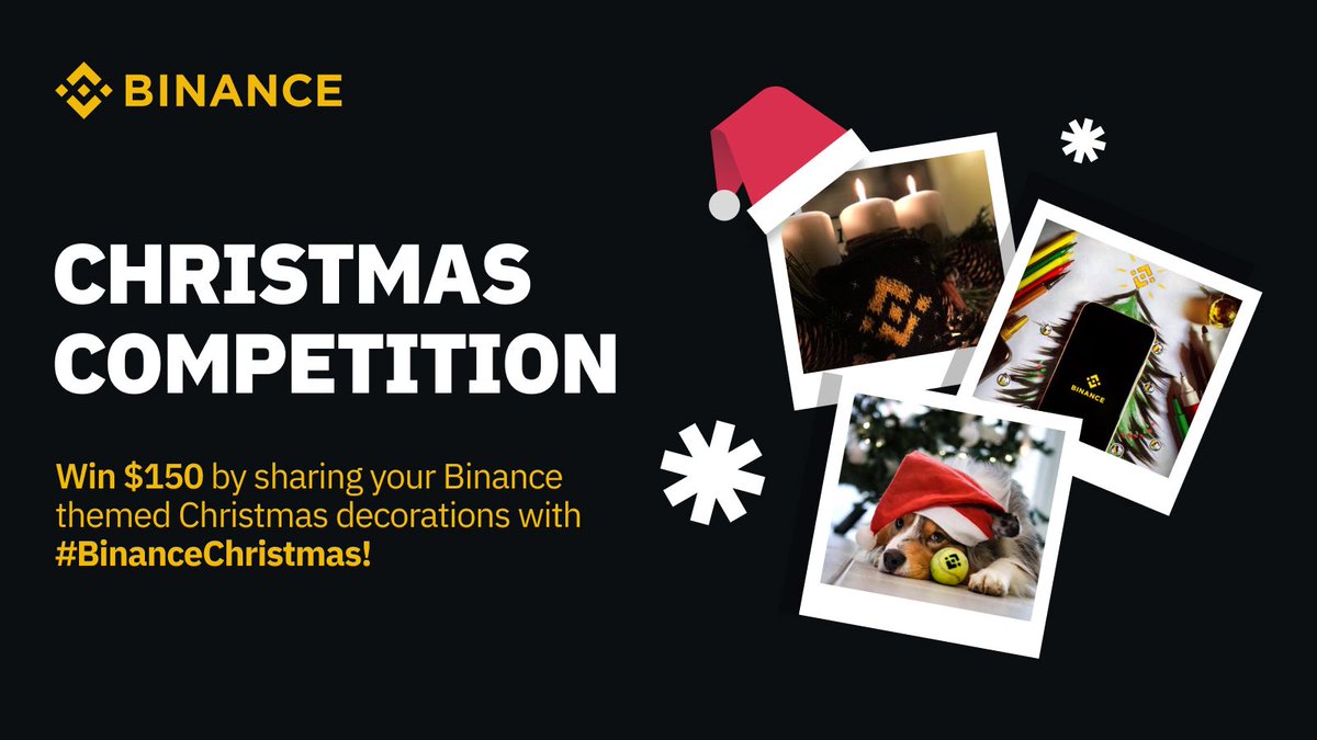 It's time to show off your Christmas decoration skills! 🎄 We’re giving away $1500 in #BNB, and here’s how to win: 🔸 Retweet 🔸 Create #Binance themed decorations 🔸 Share a photo using #BinanceChristmas We’ll pick 10 of our favourites to win!