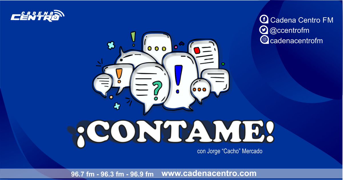 Buen dia! Llega #Contame con la conducción de Jorge “Cacho” Mercado y todo su equipo para informarte y acompañarte hasta el mediodía. ¡Contanos!, ¿Cómo comenzaste la mañana?
cadenacentro.com