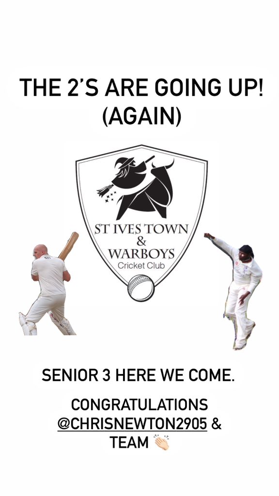 Have you heard? The 2’s are going up! (Again) Congratulations to Chris Newton and his team who have been promoted into Cambs Senior 3 for the 2024 season. This has been a big target for the club and it’s amazing to see it achieved, here’s to another successful summer next year!