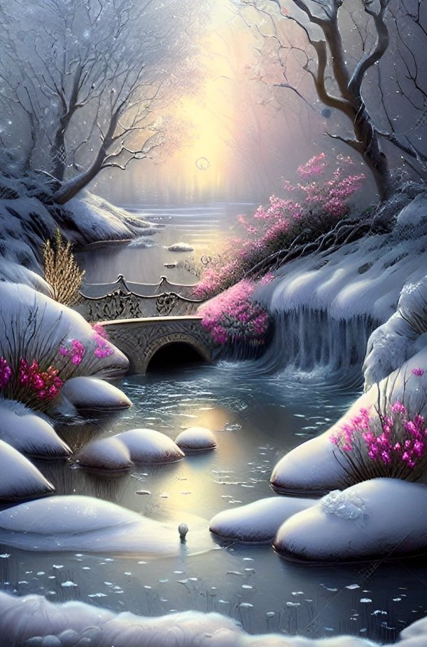 . What makes a river so restful to people is that it doesn't have any doubt. It is so sure to get where it is going, and it doesn't want to go anywhere else. _🖋️ Hal Boyle #JackLawsome #FantasyTB #WinterVibes Pix: Via Pinterest Ref: WinterFantasy20231213JL