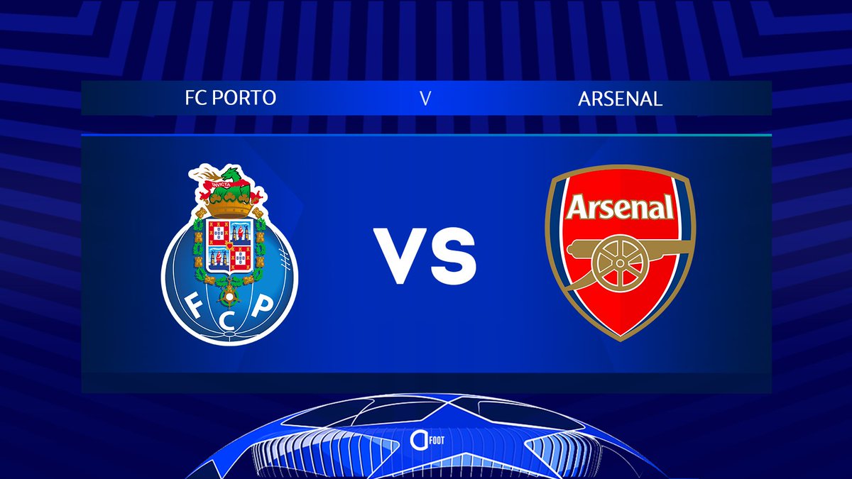 ActuFoot_'s tweet image. 🚨 Huitième de finale de LDC :

PORTO 🇵🇹 - 🏴󠁧󠁢󠁥󠁮󠁧󠁿 ARSENAL