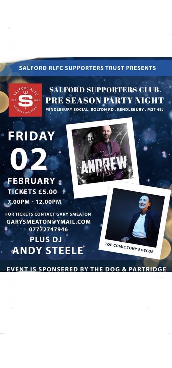 Come and join us people for great night all welcome 👹#salford #Salfordreddevils