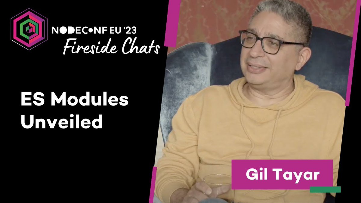 🔥 NodeConfEU 2023 Fireside Chats 🔥 @giltayar chats to @codyzus about the concept and benefits of ES Modules, how they enable better code organization and reusability and offers advice when applying & speaking at tech conferences. 📹 >> nf.ie/472MrFB