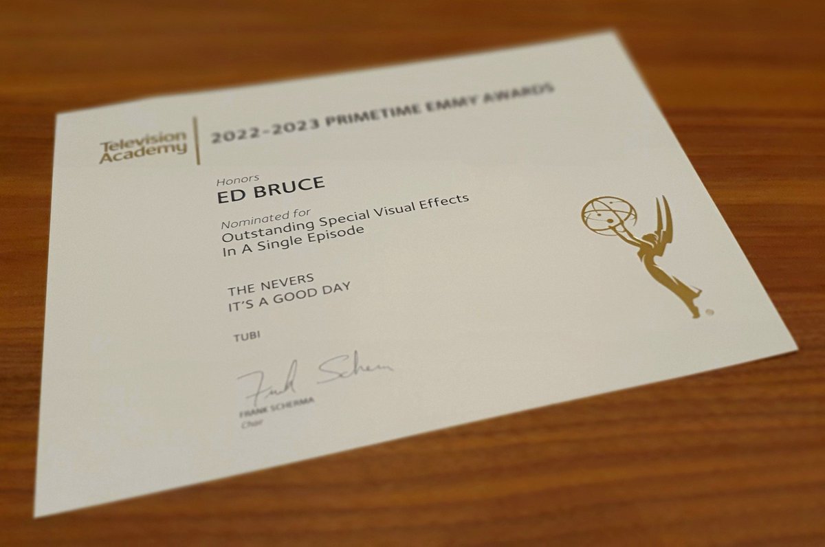 Ed Bruce (@edbrucevfx) on Twitter photo Look what Mr Postman delivered!
Not long now until the big night in LA.
Exciting!
<a href="/HBOTheNevers/">The Nevers ๐ฉ๐</a> #Tubi <a href="/SSVFX/">SSVFX</a> <a href="/TelevisionAcad/">Television Academy</a> #EmmyAwards #75 Look what Mr Postman delivered!
Not long now until the big night in LA.
Exciting!
<a href="/HBOTheNevers/">The Nevers ๐ฉ๐</a> #Tubi <a href="/SSVFX/">SSVFX</a> <a href="/TelevisionAcad/">Television Academy</a> #EmmyAwards #75