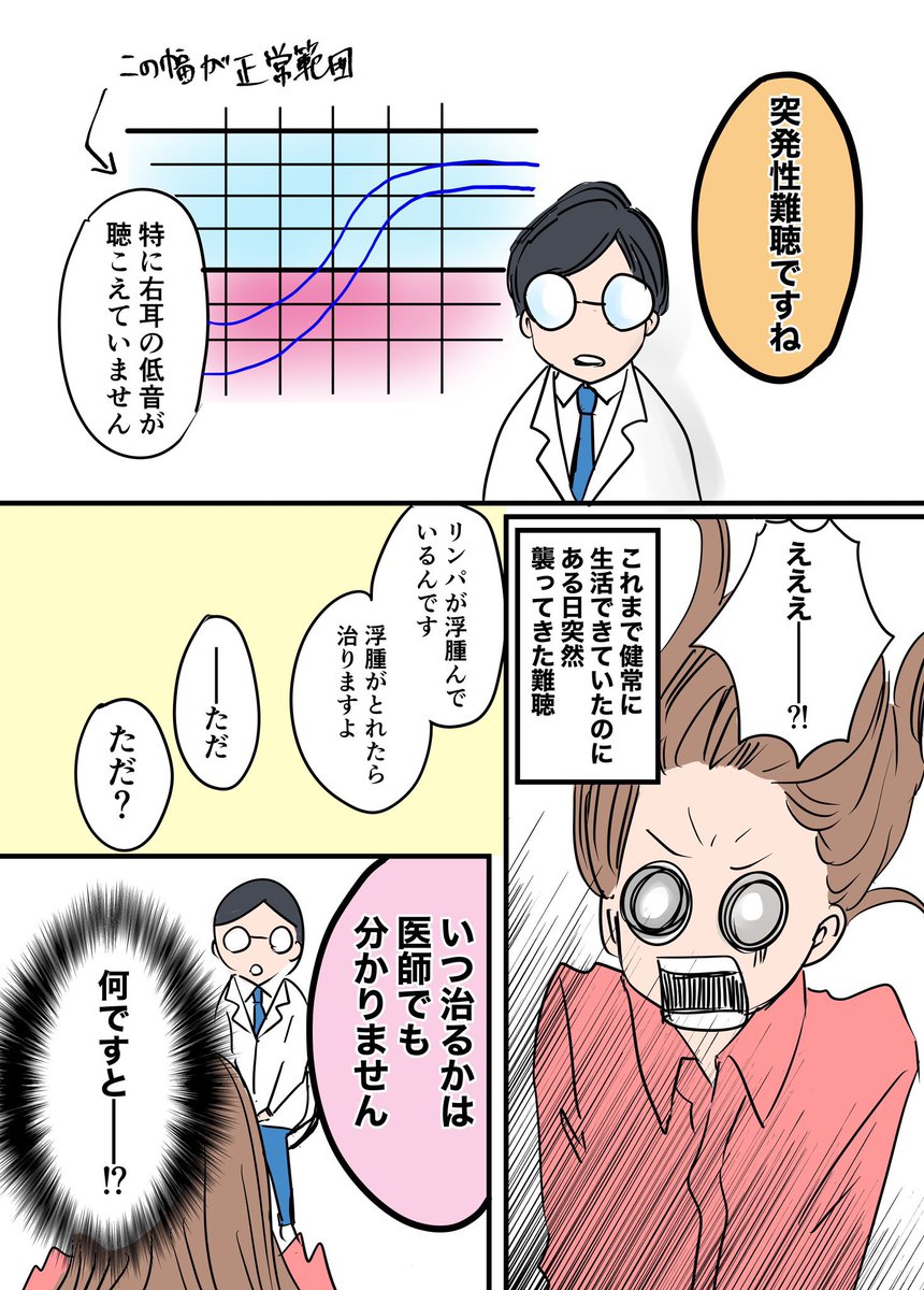 ある日突然、耳が聴こえなくなった話 突発性難聴は突然に #漫画が読めるハッシュタグ #エッセイ漫画