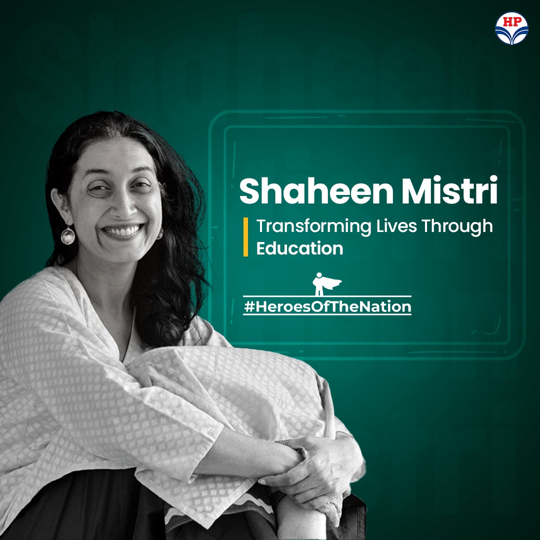 Shaheen Mistri, the driving force behind Teach For India, has been advocating equal education. Starting with the Akanksha Foundation, she transformed a small initiative into a vast educational network.
#HPCL #HPRetail #MeraHPPump @HPCL 
#ShaheenMistri #TeachForIndia