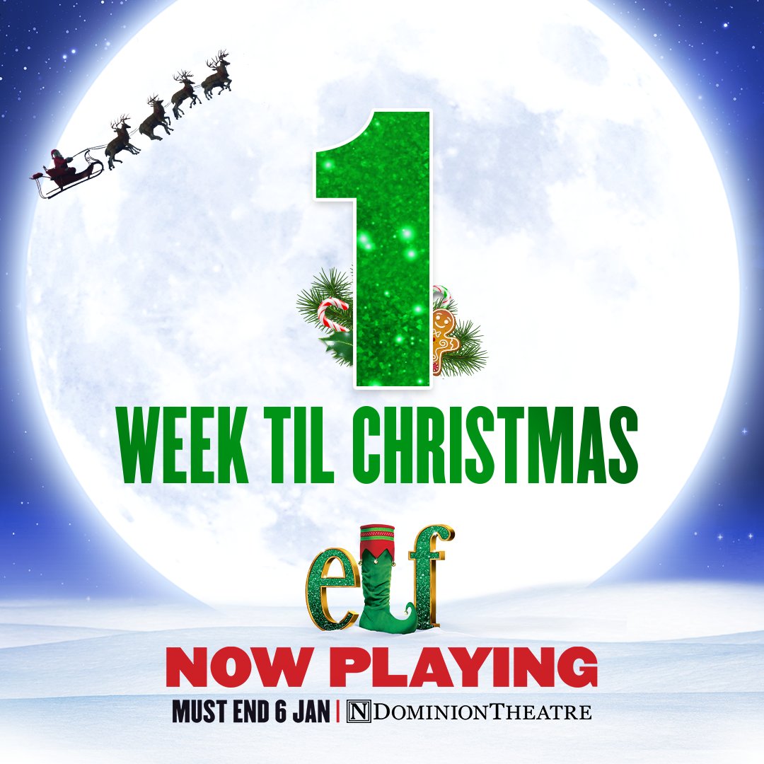 There's snow way it's only 1 week until the best day of the year! 🎅 #ElfTheMusical