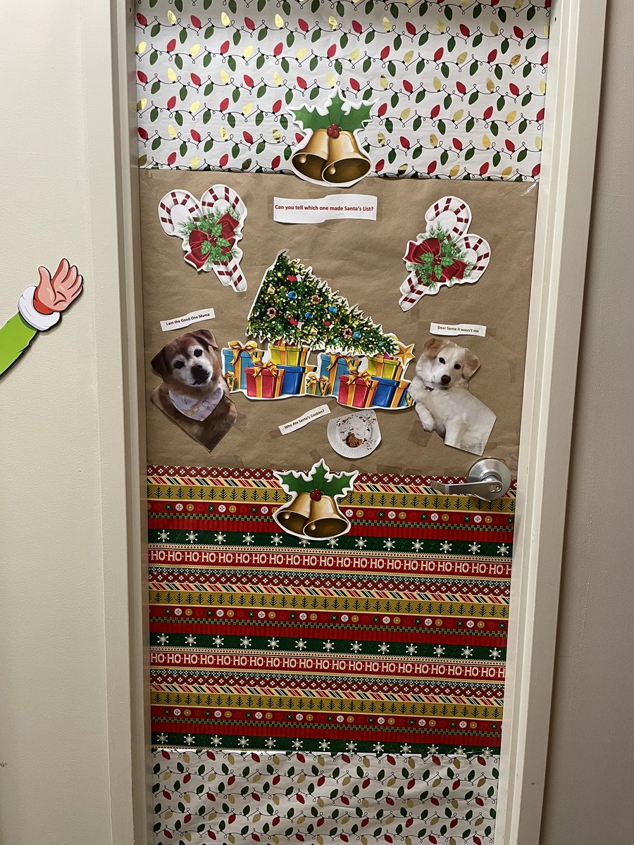 Welcomed back from a trip to Black Tickle with my door decorated. I think my staff knows that I like dogs! 🤣🤣🤣@NLESDCA