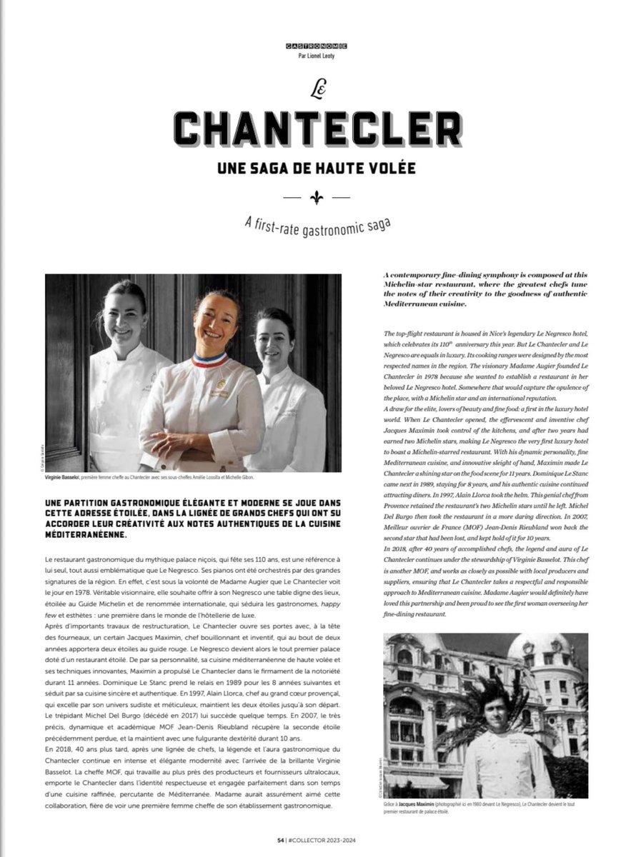 Très heureux de cette nouvelle contribution à @COTEMAGAZINE Collector Spécial Gastronomie «La Côte d’Azur - Terre de Gastronomie » une gourmande saga d’hier à aujourd’hui... et celle de demain. #press #gastronomy #CotedAzurFrance @V_Basselot @marcelravin cotemagazine.com/les_magazines/…