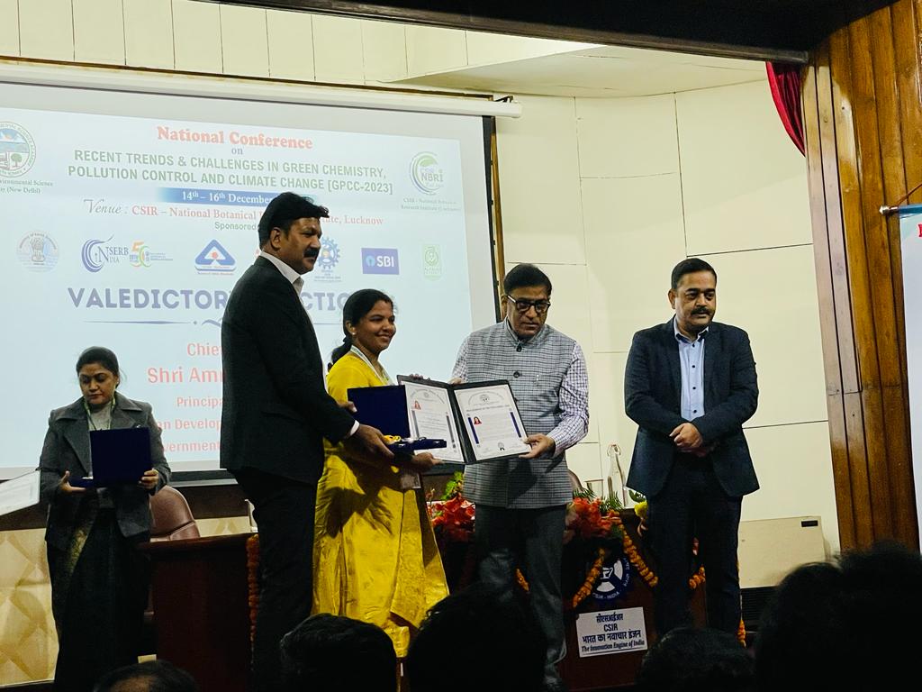 Shalini, FCRI Asst Prof, named NESA Scientist of the Year 2023 & secured 2nd prize at GPCC conf., CSIR-NBRI, Lucknow. Congrats from Team FCRI!

#fcri #fcrihyderabad #nesaaward #scientistoftheyear #AcademicAchievement #urbandevelopment #awardwinner