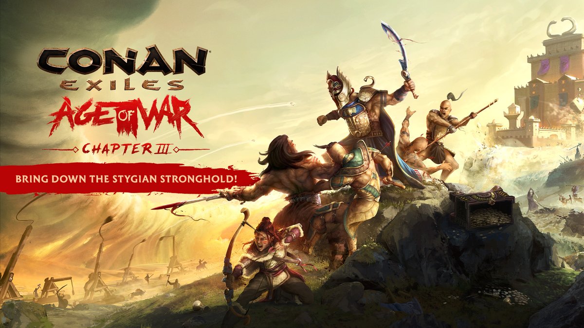 LegionLooterana's tweet image. 🚨¡Ya está aquí la actualización del capítulo 3 de Conan Exiles Age of War! Ha llegado la hora de poner a prueba tu acero.

¿Podrás derribar las murallas de tu enemigo, o serán ellas las que te dobleguen?

!Yo me uno ya mismo a jugar! ¿y tu?

 #FuncomCreator #conanexiles