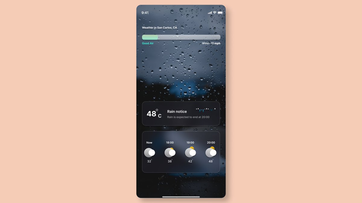 Day 36/100 of the #ui challenge : Today's focus is on creating a sleek and functional weather UI