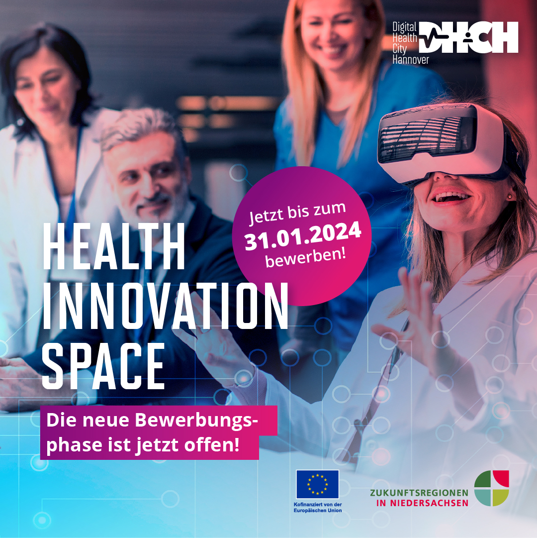 Niedersachsen.digital (@nds_digital) on Twitter photo 🚀🩺Bewerben Sie sich jetzt für den "Health Innovation Space" der Digital Health City Hannover! Eine Chance, Gesundheitsinnovationen in Hannover/Hildesheim zu testen, mit Feedback und Testergebnissen. Bewerbungsfrist: 31. Januar 2024. Weitere Infos unter: digital-health-city-hannover.de/de/Was_ist_DHC… 🚀🩺Bewerben Sie sich jetzt für den "Health Innovation Space" der Digital Health City Hannover! Eine Chance, Gesundheitsinnovationen in Hannover/Hildesheim zu testen, mit Feedback und Testergebnissen. Bewerbungsfrist: 31. Januar 2024. Weitere Infos unter: digital-health-city-hannover.de/de/Was_ist_DHC…