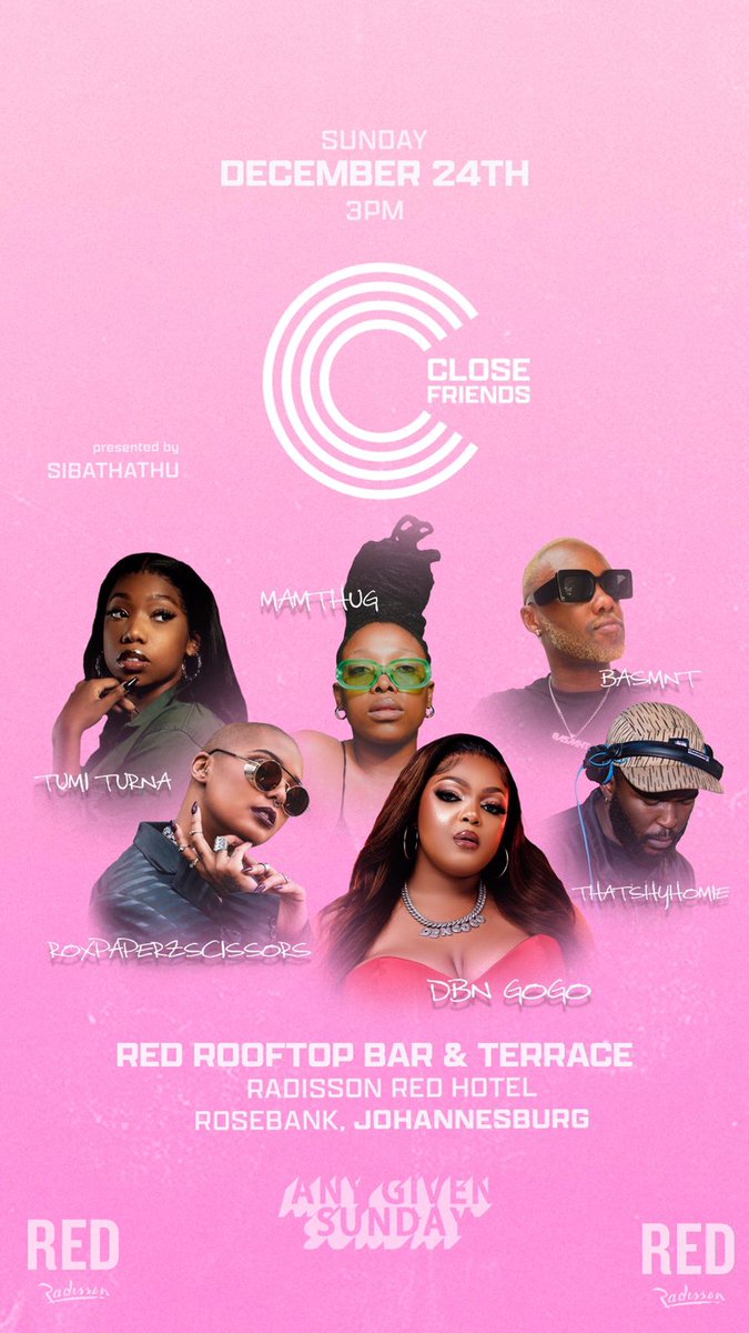 😂🤣 Anyway see you guys on the 24th at Radisson for 🇿🇦  Any Given Sunday x Close Friends 🇩🇪

anygiven.co.za