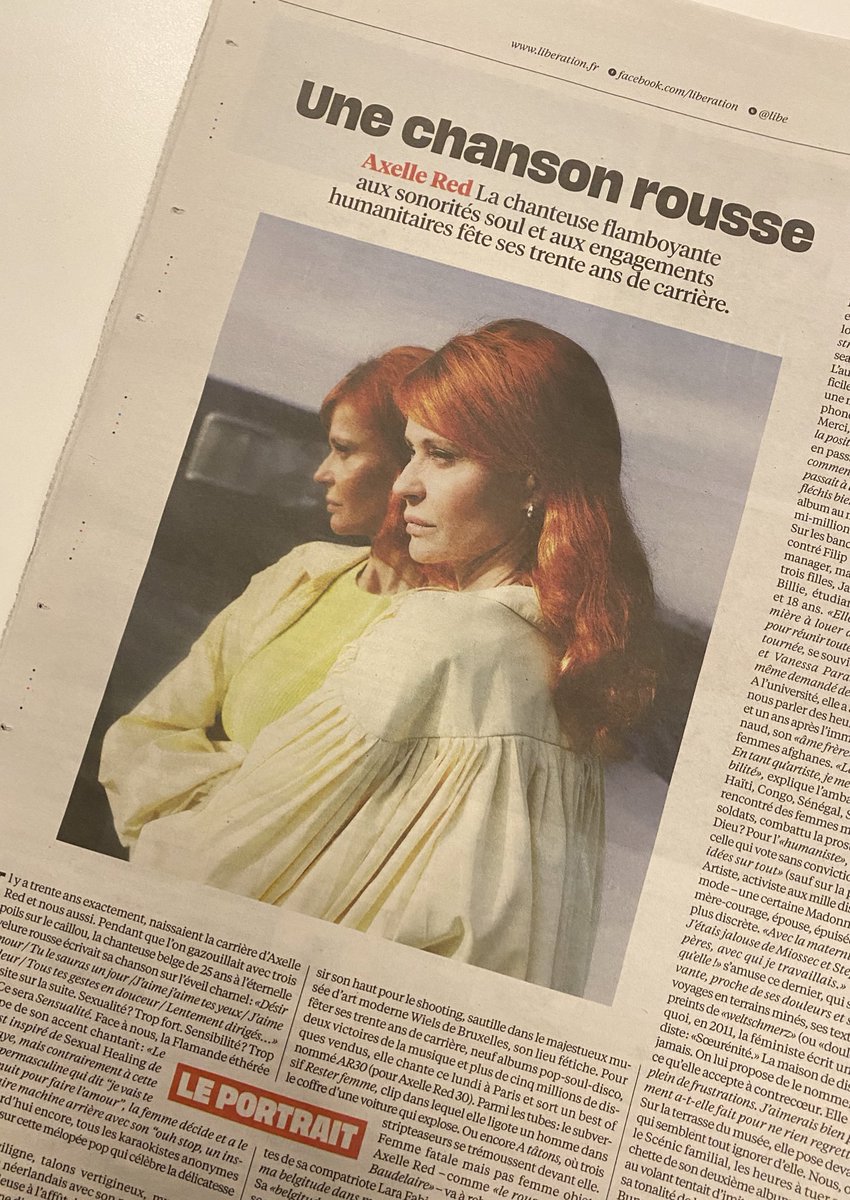 Julie Lassale (@julielslama) on Twitter photo Dans <a href="/libe/">Libération</a> je signe le portrait d’Axelle Red, une rencontre à la fois drôle et émouvante. Bonne lecture ⬇️📝
liberation.fr/portraits/axel… Dans <a href="/libe/">Libération</a> je signe le portrait d’Axelle Red, une rencontre à la fois drôle et émouvante. Bonne lecture ⬇️📝
liberation.fr/portraits/axel…