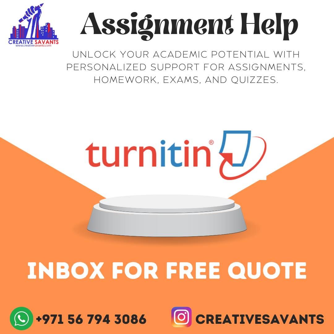 creativesavants's tweet image. Need a helping hand with your Turnitin AI assignment?
Look no further! Our expert team is here to guide you
through the process and ensure your work stands out.
#Turnitin #AIAssignmentHelp #AcademicSupport