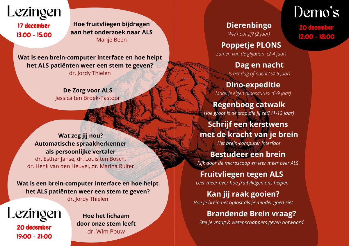 This Wednesday, you can participate in fun, interactive research demonstrations and lectures at the @bibliotheek Mariënburg. An event full of entertainment and knowledge, all for the ALS Foundation! 💰 Admission is free, view the schedule here: npo3fm.nl/kominactie/act…