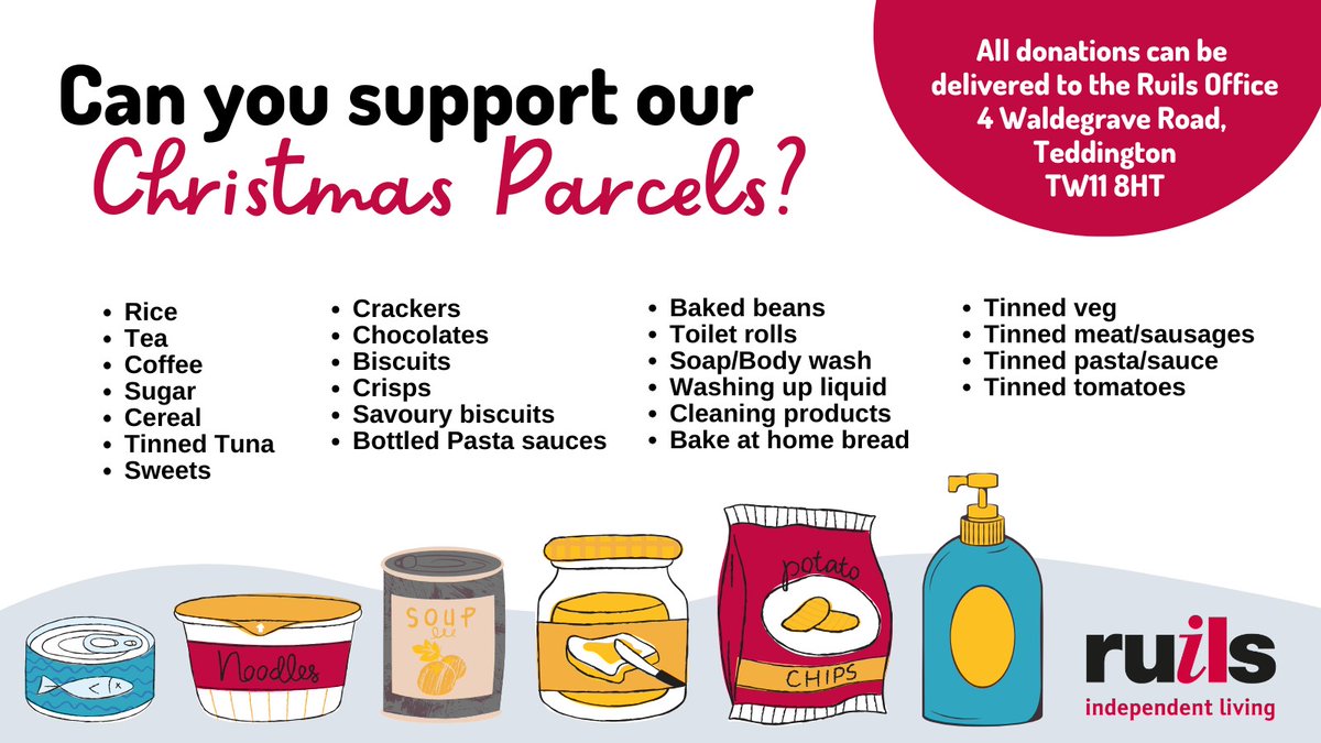 This year for my birthday I am supporting <a href="/Ruils/">Ruils</a> by donating food items, sorting and packing them to be delivered to disabled children and adults and people with long term health &amp; mental health conditions living independently.
Donate here&gt; ruils.co.uk/donate/