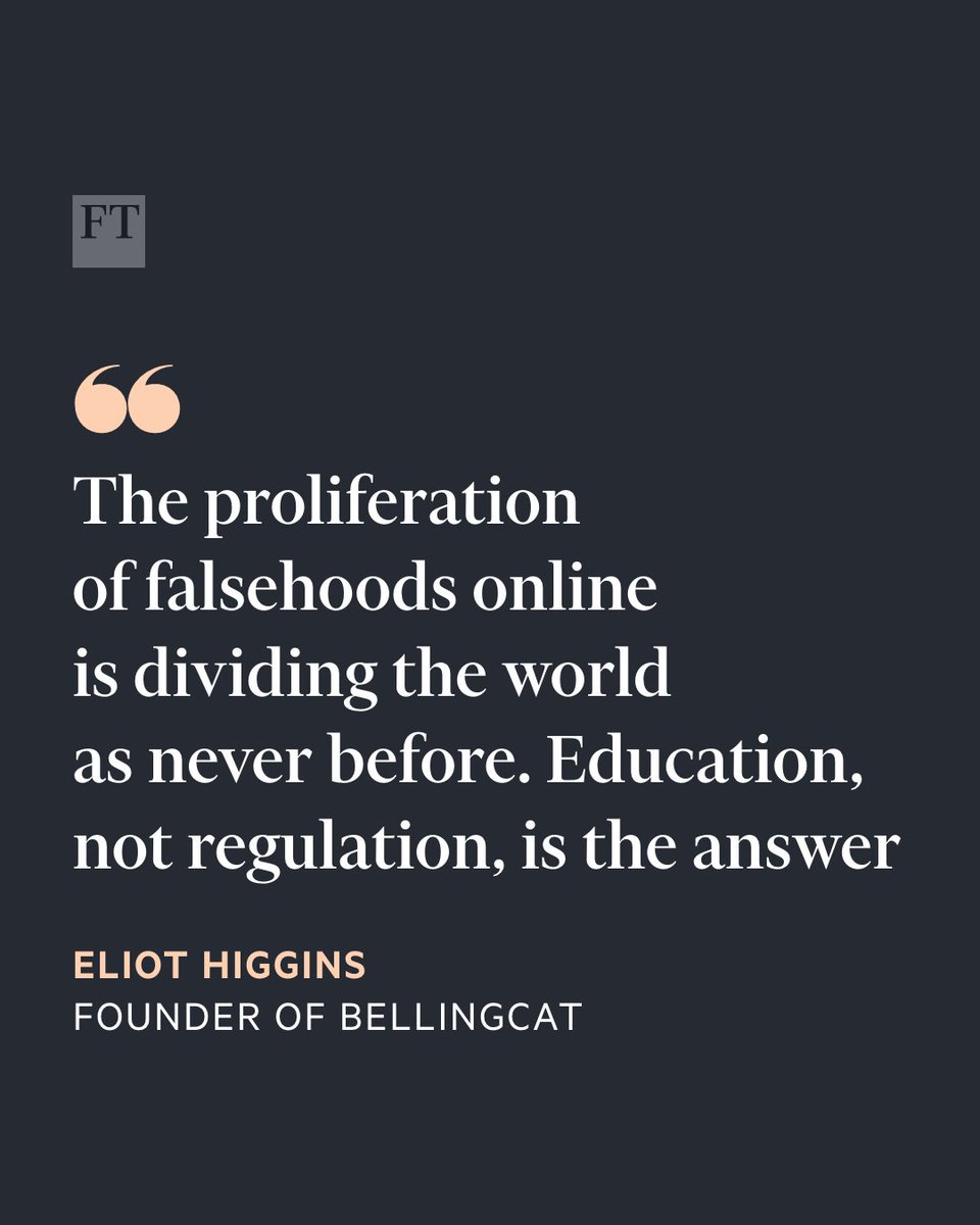 As sensationalism trumps sober, fact-based reporting, public trust in social media platforms as reliable news sources are eroding. Bellingcat founder, Eliot Higgins, explains what to do about disinformation. on.ft.com/3tdPywF