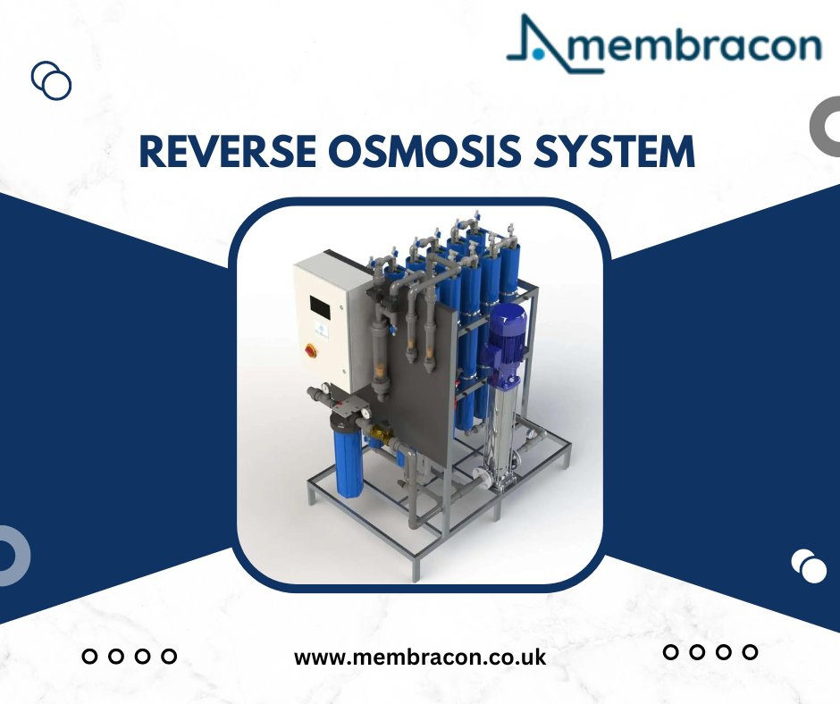 An RO system produces purified water via raw water passing through a semi-permeable membrane. The Membracon RO filtration systems are designed to efficiently produce clean water from industrial waste water recycling, effluent plants and desalination systems. #watertreatment