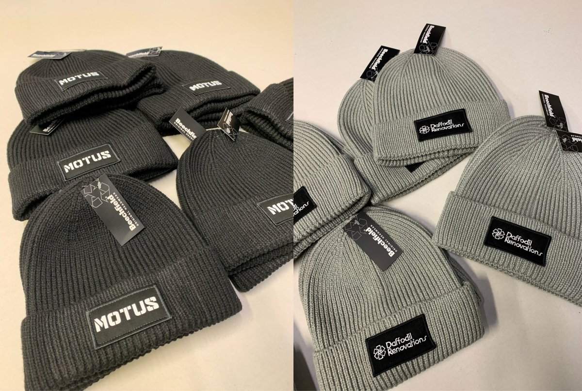 Winter Warmers!! We have sold 1000's of beanies so far this winter. Email or call us for a quote! #beanies #beanie #embroidered #winterhat #workwear #uniform #winterhat