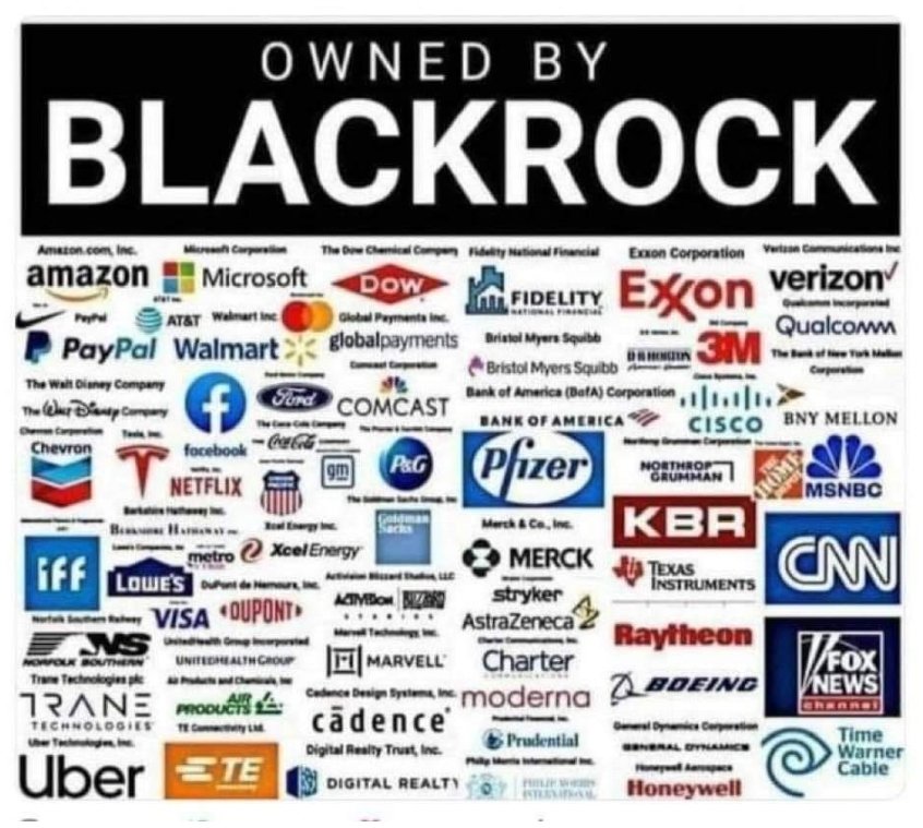 $8 trillion in assets! BlackRock is making a killing from killing! Weapons manufacturers & military contractors are investments that fuel war, death, destruction and GENOCIDE! The real enemy of humanity is Zionist Corporate Dominance: