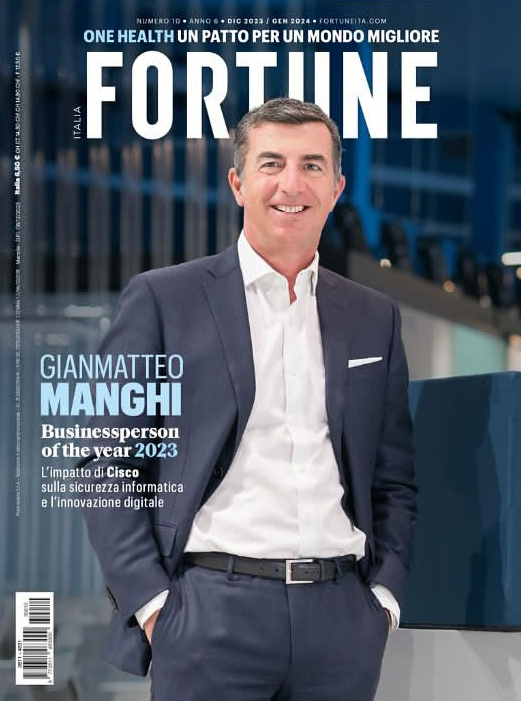 At the end of this intense year, an unexpected gift from @fortuneitalia: 'Businessperson of the Year'. The recognition goes to me as a person, but the credit is to @CiscoItalia team! And thanks to the editorial staff and Editor-in-Chief @paolochiariello. fortuneita.com/2023/12/16/cis…