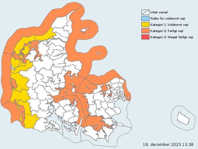 DMI Forvarsel for forhøjet vandstand: dmi.dk/varsler/