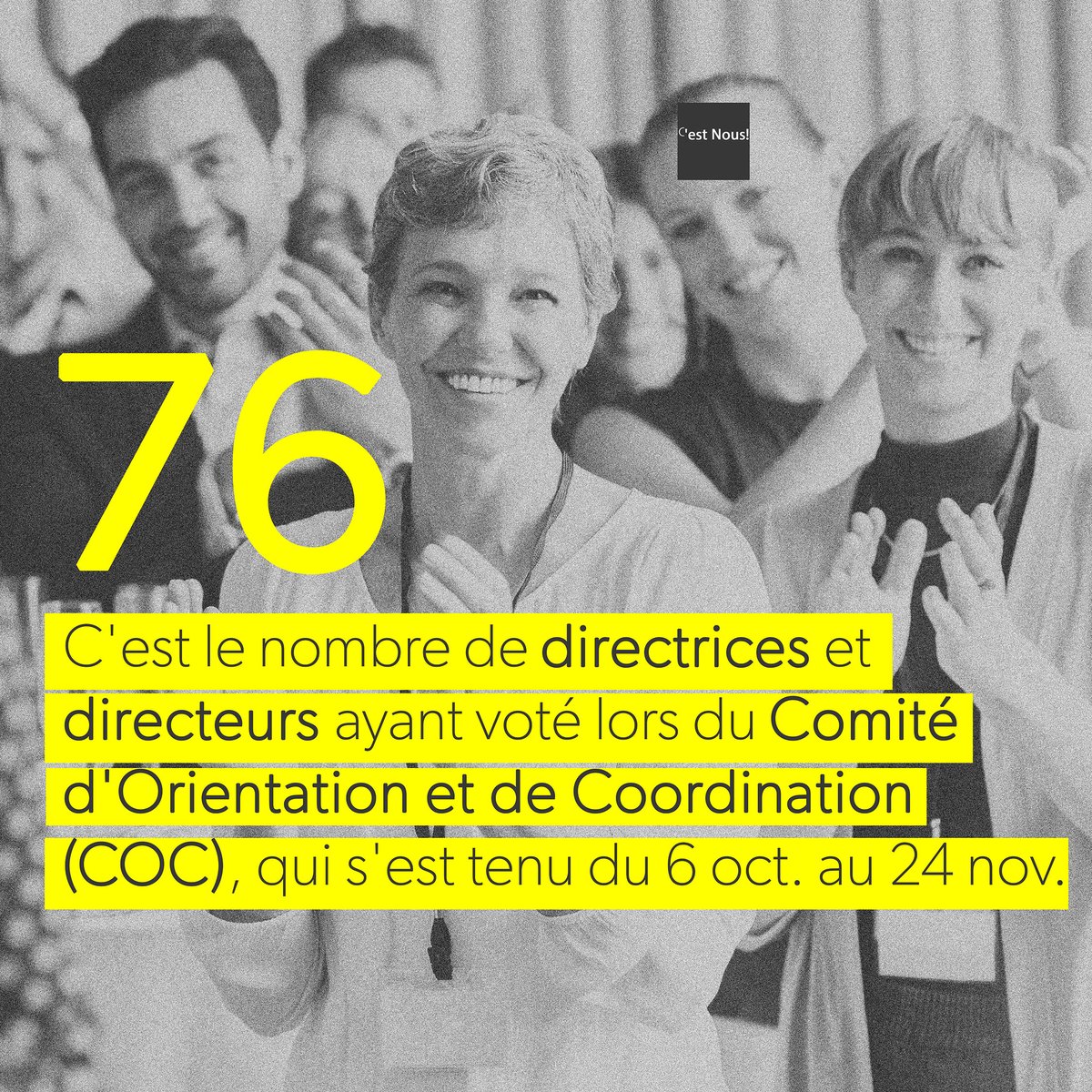 Le chiffre de la semaine : 76, c'est le nbre de directeurs ayant voté au Comité d'Orientation et de Coordination (COC), qui s'est tenu du 6 octobre au 24 novembre.

#lechiffredelasemaine #reseau #preference #formation #enseignementagricole #laventureduvivant #cestfaitpourmoi