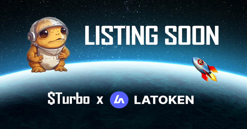 Exciting news, $Turbo is gearing up! 🐸🚀

Sign up at LaToken <a href="/latokens/">latokens</a> using our referral link to score $50 and support Turbo.
No extra fees – just Turbo charged rewards ➡️ latoken.com/invite?r=dpxpm…

Turbo will be spot listed at <a href="/latokens/">latokens</a> today 3pm UTC! 🔜🔥