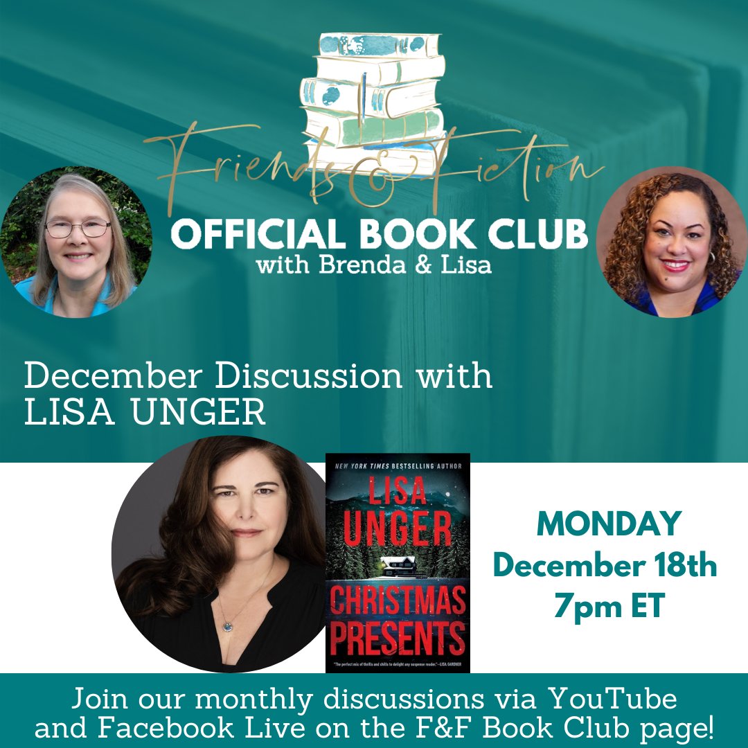 Last event of the year. Can't wait to chat with everyone at the Friends & Fiction Book Club! Hope you will join us live online tonight at 7pm ET. facebook.com/events/1004521…