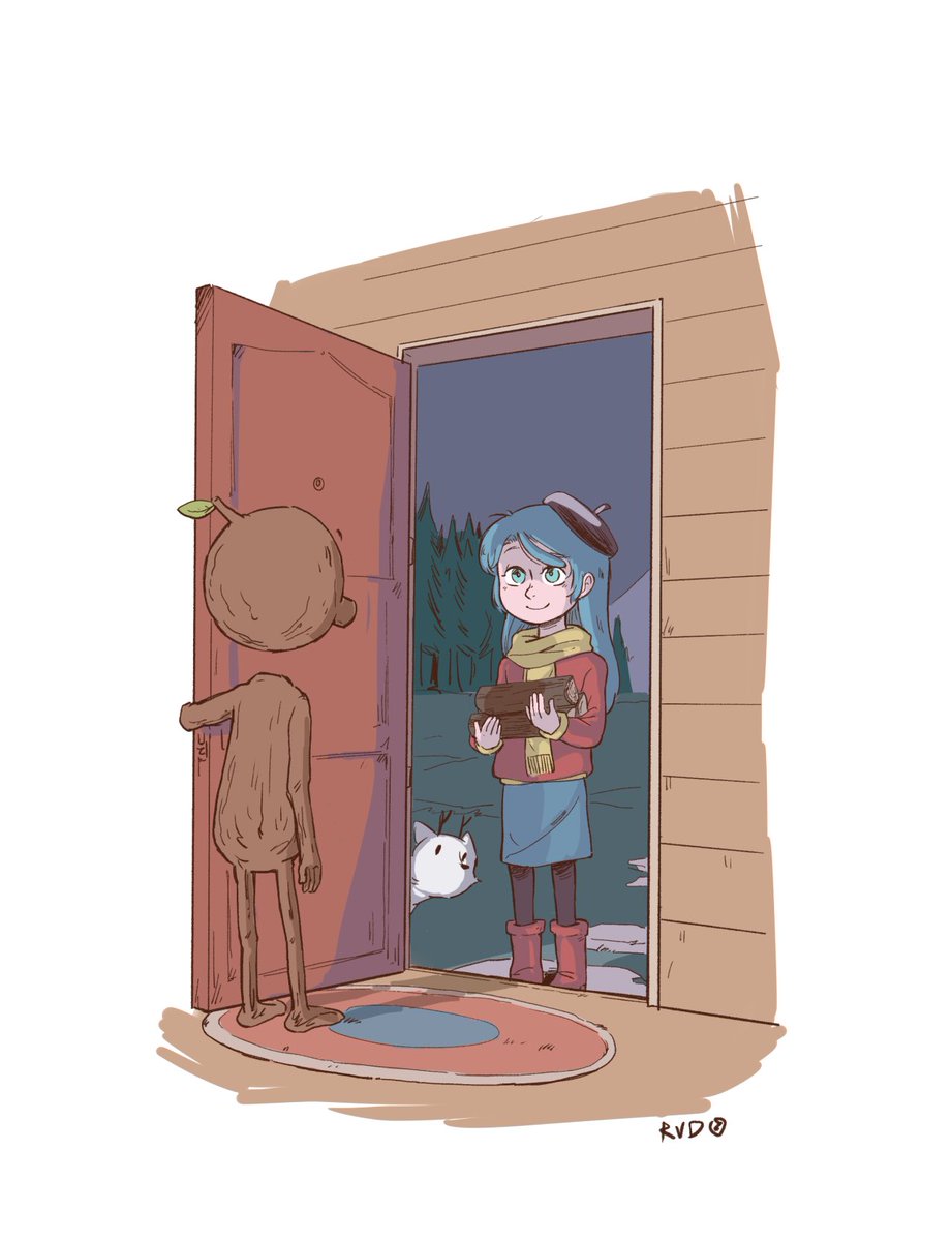 'May I have a sleep here?'

There is still somewhere for Hilda to live in the wild since her house was crashed by giant ~
#Hilda #hildafanart #HildaSeason3 #hildatheseries #HildaNetflix