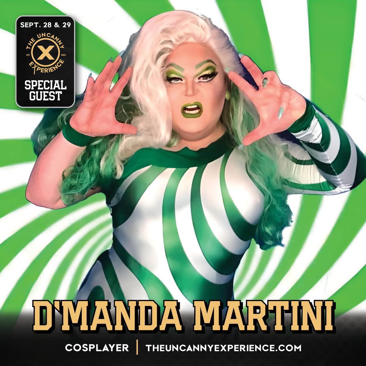 So excited to announce I’ll be coming to @TheUncannyEXP this September as VERTIGO and will be doing a special performance (more details to come) - I’ll see y’all there in September!! #theuncannyexperience #cosplayguest #dragqueen #vertigo #xmen